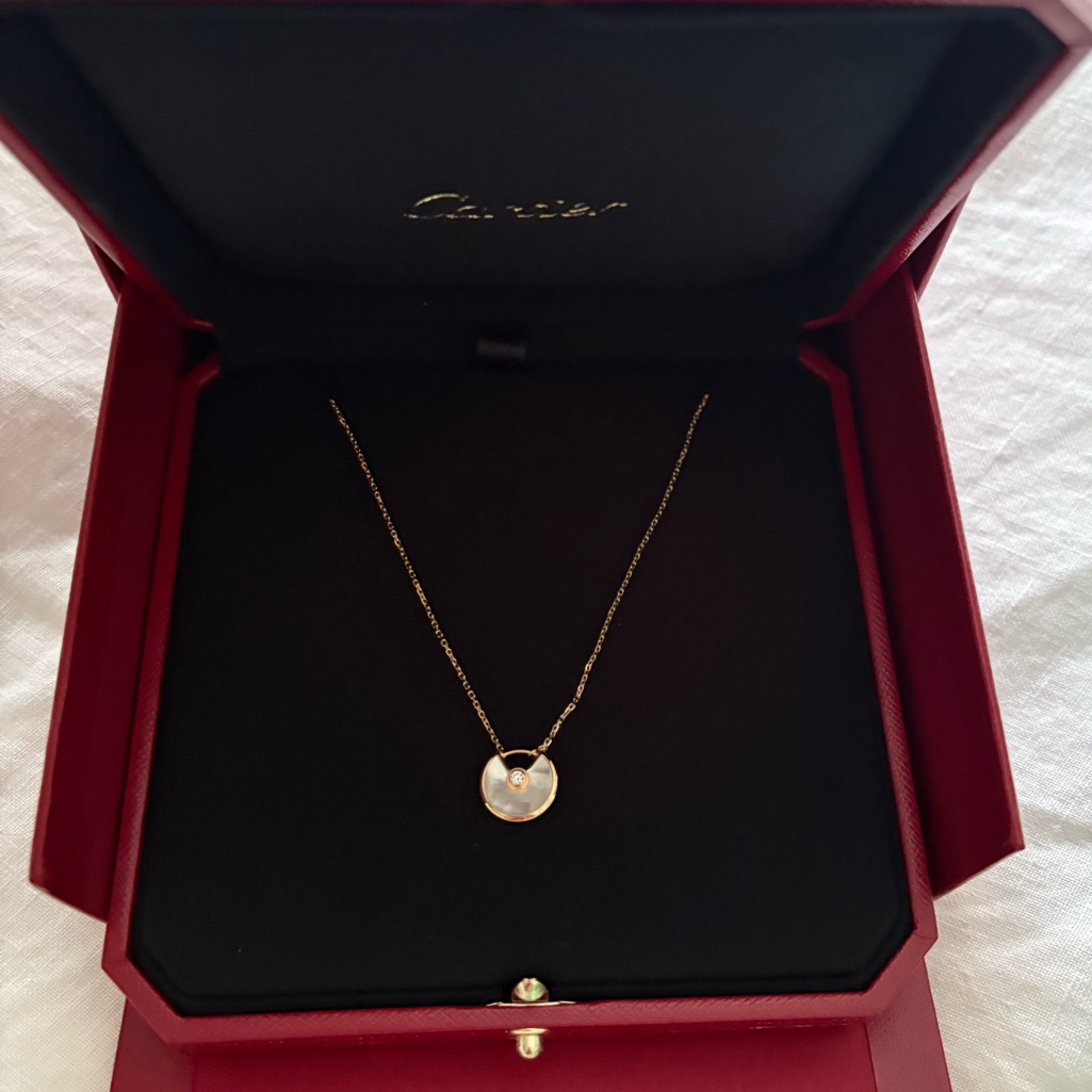 Cartier Amulet Necklace Extra Small Mother Of PearlYellow Gold